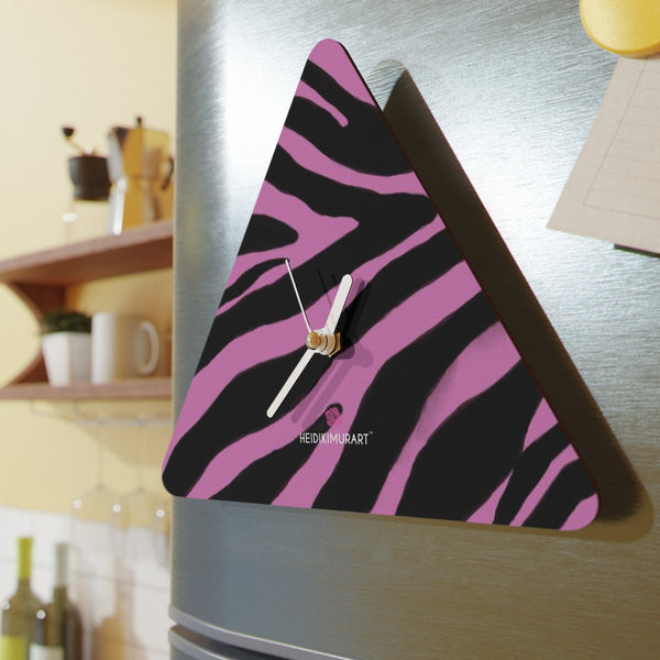 Pink Zebra Print Fun Wall Clocks