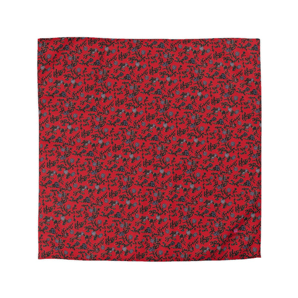 Red Floral Microfiber Duvet Cover