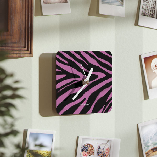 Pink Zebra Print Fun Wall Clocks