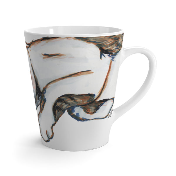 Cute Cat 12 oz Latte Mug, Peanut Meow Cat Best White Ceramic Coffee Cup, Ceramic Latte Mug For Cat Owners, Microwave-Safe, Dishwasher-Safe Tea Coffee Cup -Printed in USA, Cat Coffee Mug, Best Cat Mugs, Great Gifts For Cat Lovers