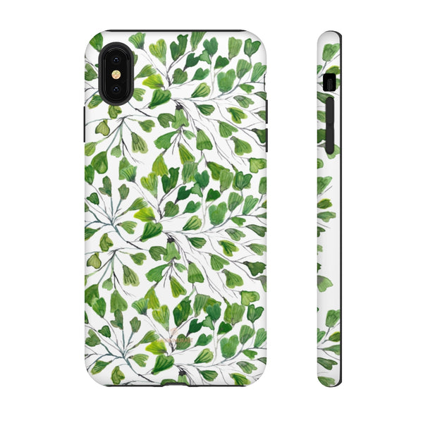 Green Maidenhair Fern Tough Cases, Leaf Print Phone Case-Phone Case-Printify-iPhone XS MAX-Matte-Heidi Kimura Art LLC