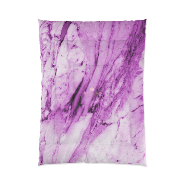 Pink White Marble Print Luxury Designer Best Comforter For King/Queen/Full/Twin-Comforter-68x92-Heidi Kimura Art LLC