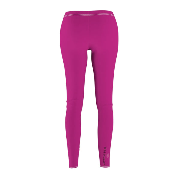Hot Pink Color Casual Leggings