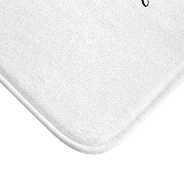 White "Character Is How You Treat Those Who Can Do Nothing For You" Inspirational Quote Bath Mat- Printed in USA-Bath Mat-Heidi Kimura Art LLC