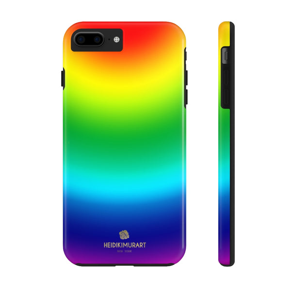 Rainbow Gay Pride iPhone Case, Ombre Desisgner Case Mate Tough Phone Cases-Phone Case-Printify-iPhone 7 Plus, iPhone 8 Plus Tough-Heidi Kimura Art LLC