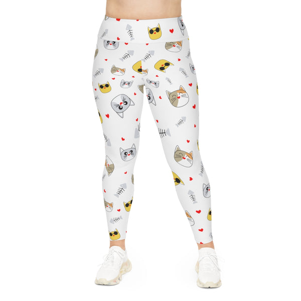 White Cat Lover's Tights, Best Plus Size Leggings