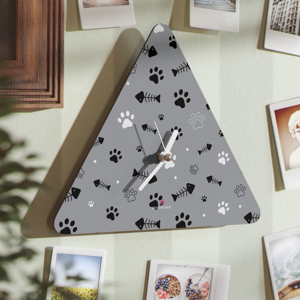 Grey Cat Fun Wall Clocks