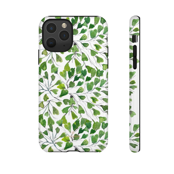 Green Maidenhair Fern Tough Cases, Leaf Print Phone Case-Phone Case-Printify-iPhone 11 Pro-Glossy-Heidi Kimura Art LLC