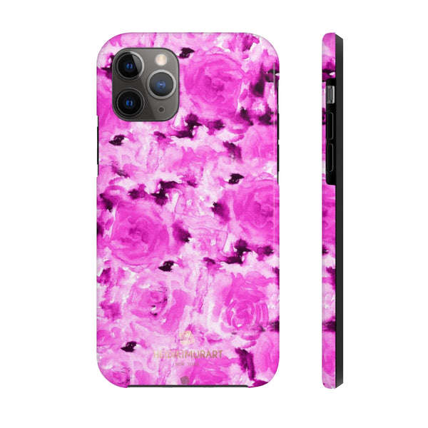 Pink Rose Phone Case, Floral Print Flower Case Mate Tough Phone Cases-Made in USA - Heidikimurart Limited 