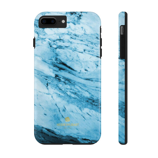 Blue Marble Print Phone Case, Designer Case Mate Tough Phone Cases-Made in USA - Heidikimurart Limited 