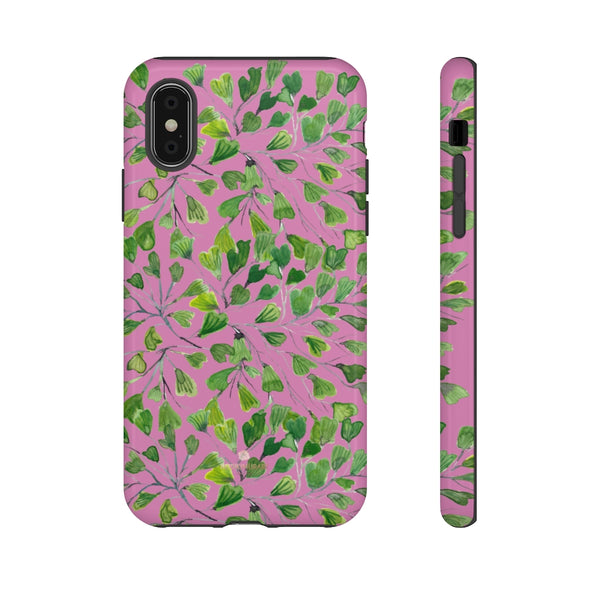 Blue Maidenhair Fern Tough Cases, Green Leaf Print Phone Case-Made in USA-Phone Case-Printify-iPhone X-Glossy-Heidi Kimura Art LLC