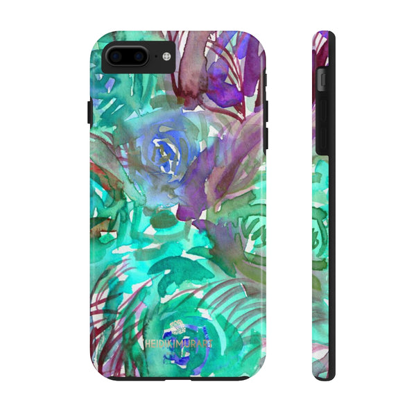 Blue Rose Floral Print Phone Case, Flower Case Mate Tough Phone Cases-Made in USA - Heidikimurart Limited 