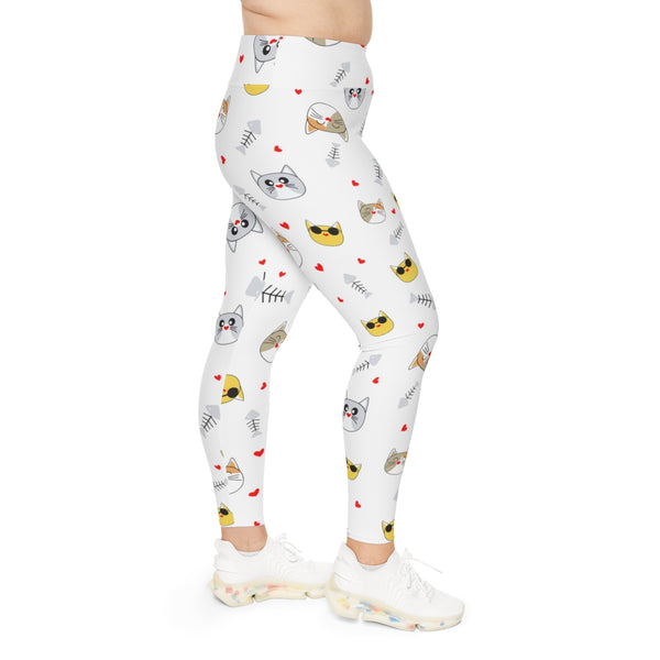 White Cat Lover's Tights, Best Plus Size Leggings