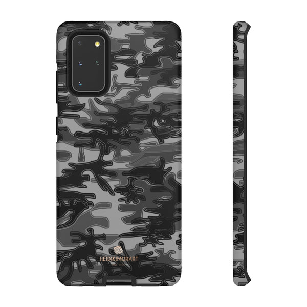 Grey Camouflage Phone Case, Army Military Print Tough Designer Phone Case -Made in USA-Phone Case-Printify-Samsung Galaxy S20+-Matte-Heidi Kimura Art LLC