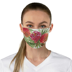 Cute Red Rose Face Mask, Adult Modern Flower Print Fabric Face Mask-Made in USA-Accessories-Printify-One size-Heidi Kimura Art LLC Cute Red Rose Face Mask, Adult Modern Flower Roses Print Face Mask, Fashion Face Mask For Men/ Women, Designer Premium Quality Modern Polyester Fashion 7.25" x 4.63" Fabric Non-Medical Reusable Washable Chic One-Size Face Mask With 2 Layers For Adults With Elastic Loops-Made in USA