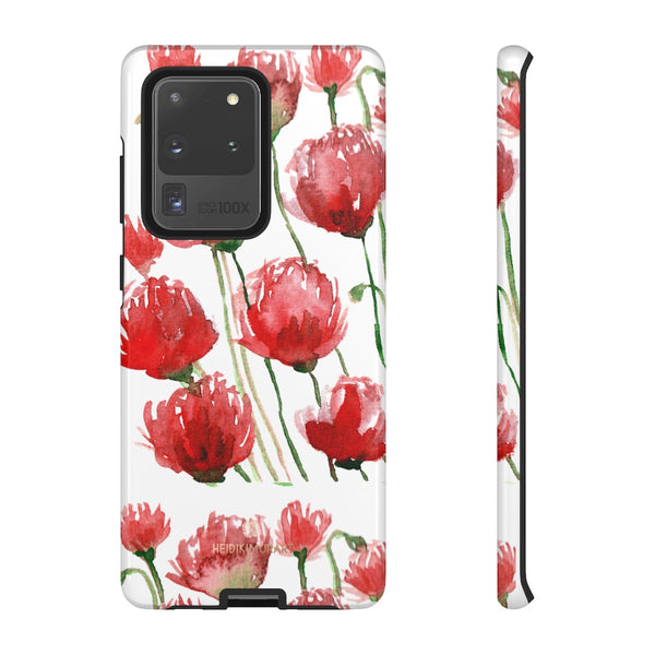 Red Tulips Floral Tough Cases, Roses Flower Print Best Designer Phone Case-Made in USA-Phone Case-Printify-Samsung Galaxy S20 Ultra-Glossy-Heidi Kimura Art LLC