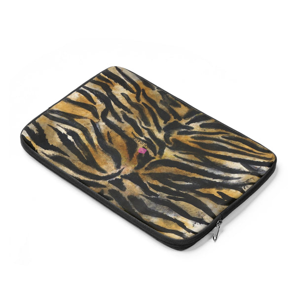 Wild Big Cat Tiger Stripe Animal Print 12', 13", 14" Laptop Sleeve Cover-Made in the USA-Laptop Sleeve-Heidi Kimura Art LLC