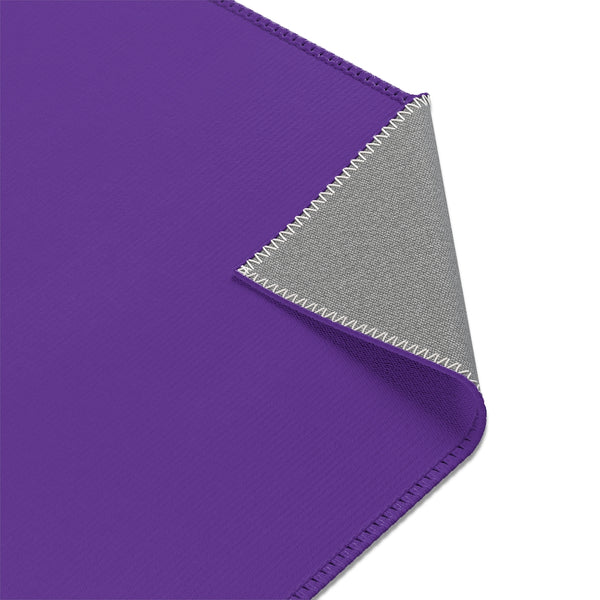 Dark Purple Designer Area Rugs, Best Anti-Slip Indoor Solid Color Carpet For Home Office - Printed in USA