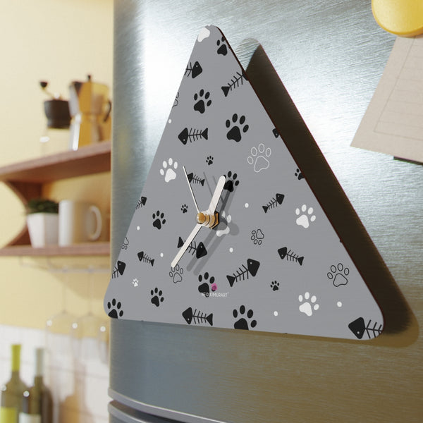 Grey Cat Fun Wall Clocks