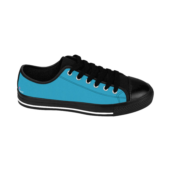 Sky Blue Color Women's Sneakers, Lightweight Blue Low Tops Tennis Running Casual Shoes  For Women