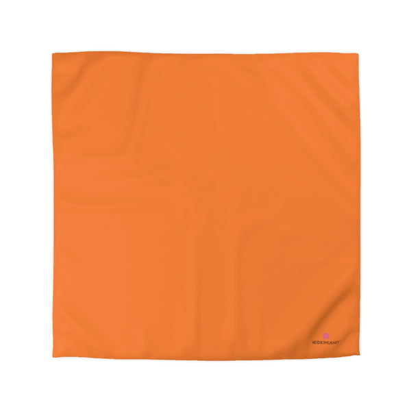 Light Orange Color Duvet Cover,  Solid Color Best Microfiber Duvet Cover