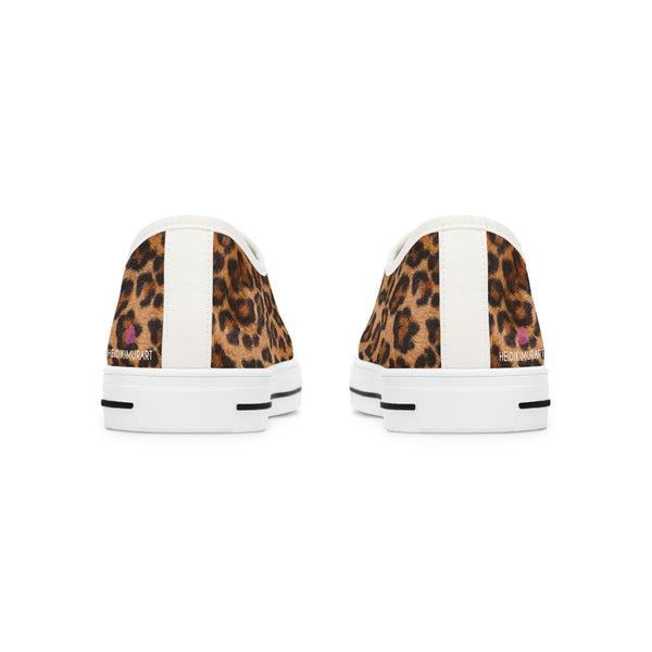 Brown Leopard Print Ladies' Sneakers, Best Designer Women's Low Top Sneakers