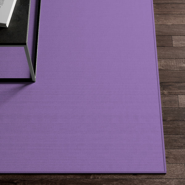 Pastel Purple Color Dornier Rug, Solid Color Pastel Purple Modern Basics Essential Premium Best Designer Durable Woven Skid-Resistant Premium Polyester Indoor Carpet Area Rug - Printed in USA (Size: 20"x32"(1'-8"x2'-8"), 35"×63"(2'-11"x5'-3"), 63"×84"(5'-3"x7'-0"))