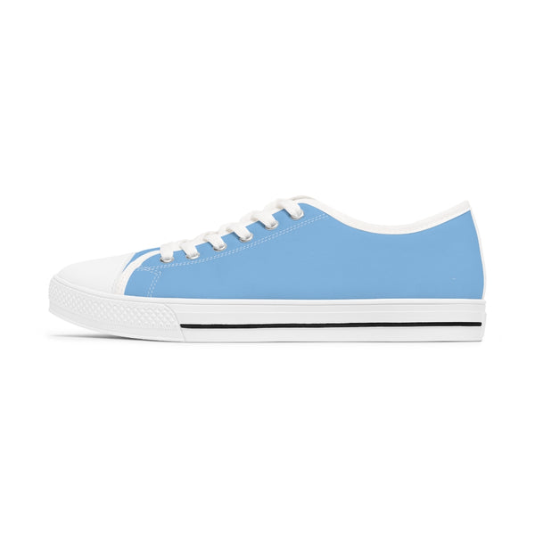 Light Blue Ladies' Sneakers, Solid Color Women's Low Top Sneakers Tennis Shoes (US Size: 5.5-12)