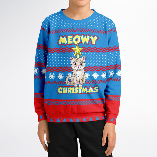 Cute Cat Kid's Christmas Sweatshirt