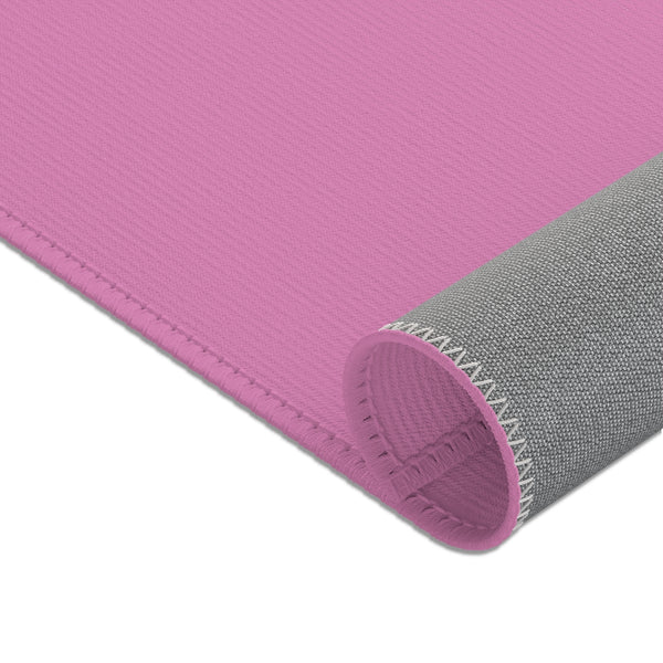 Light Pink Designer Area Rugs, Best Anti-Slip Indoor Solid Color Carpet For Home Office - Printed in USA