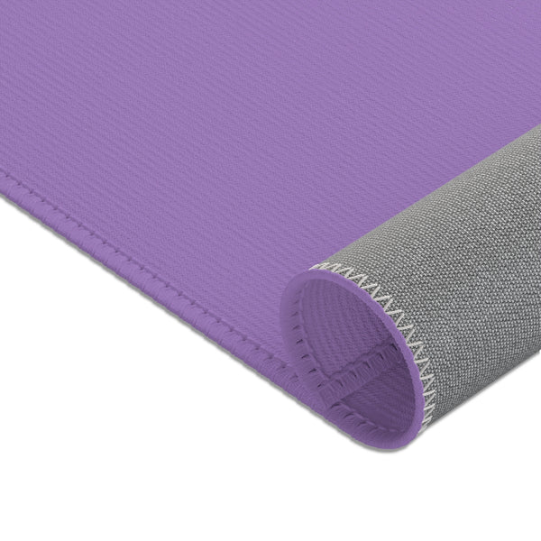 Pastel Purple Designer Area Rugs, Best Simple Solid Color Print Designer 24x36, 36x60, 48x72 inches Machine Washable Strong Durable Anti-Slip Polyester Non-Woven Area Rugs-Printed in the USA