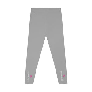 Light Grey Solid Color Tights, Grey Solid Color Designer Comfy Women's Fancy Dressy Cut &amp; Sew Casual Leggings - Made in USA (US Size: XS-2XL)&nbsp;Casual Leggings For Women For Sale, Fashion Leggings, Leggings Plus Size, Mid-Waist Fit Tights&nbsp;