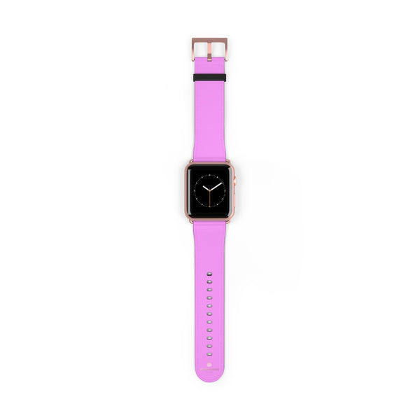 Pink Solid Color Print 38mm/42mm Watch Band Strap For Apple Watches- Made in USA-Watch Band-42 mm-Rose Gold Matte-Heidi Kimura Art LLC