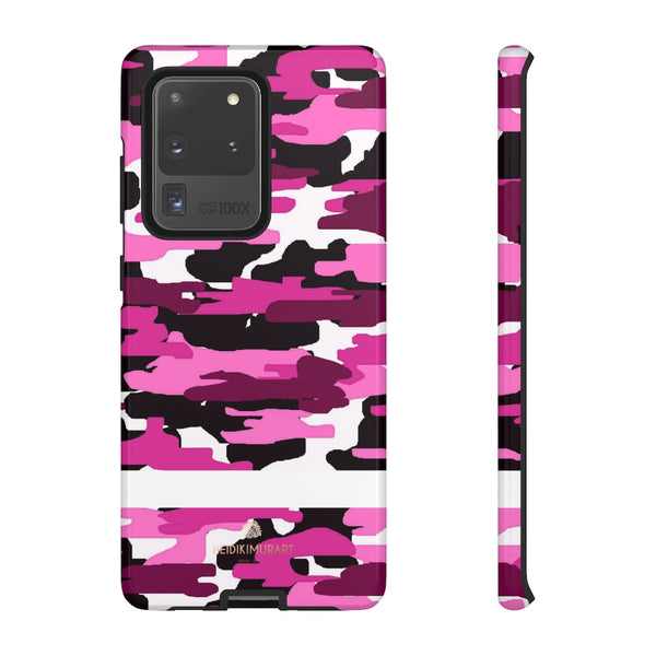 Pink Camouflage Print Phone Case, Tough Designer Phone Case -Made in USA-Phone Case-Printify-Samsung Galaxy S20 Ultra-Glossy-Heidi Kimura Art LLC