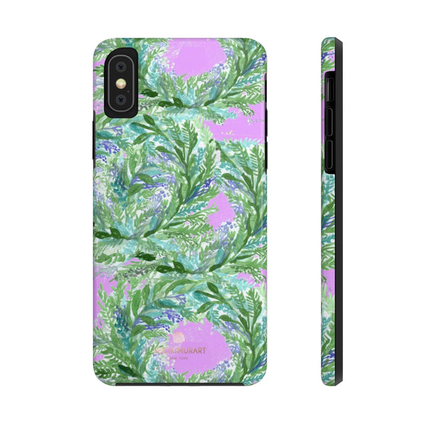 Pink Purple Lavender Floral Print Designer Case Mate Tough Phone Cases-Made in USA - Heidikimurart Limited 