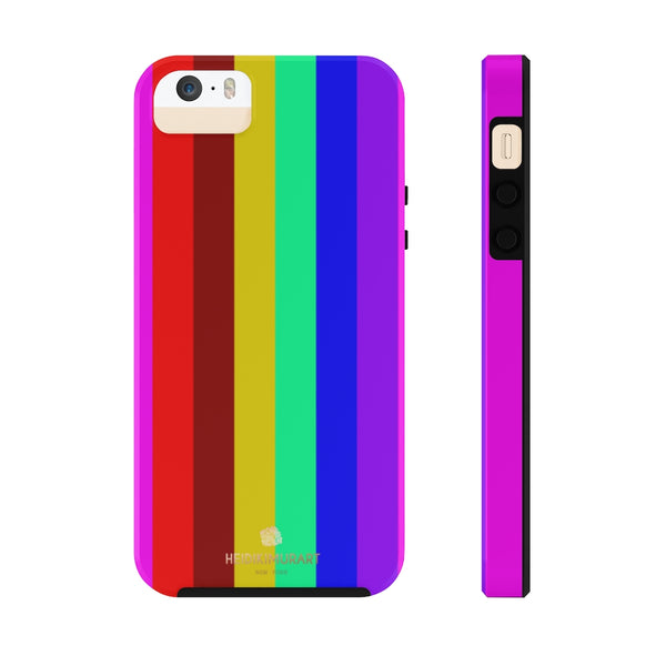 Gay Pride Colorful iPhone Case, Case Mate Tough Samsung Galaxy Phone Cases-Phone Case-Printify-iPhone 5/5s/5se Tough-Heidi Kimura Art LLC