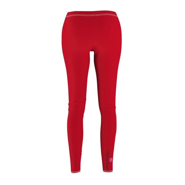 Red Color Casual Leggings