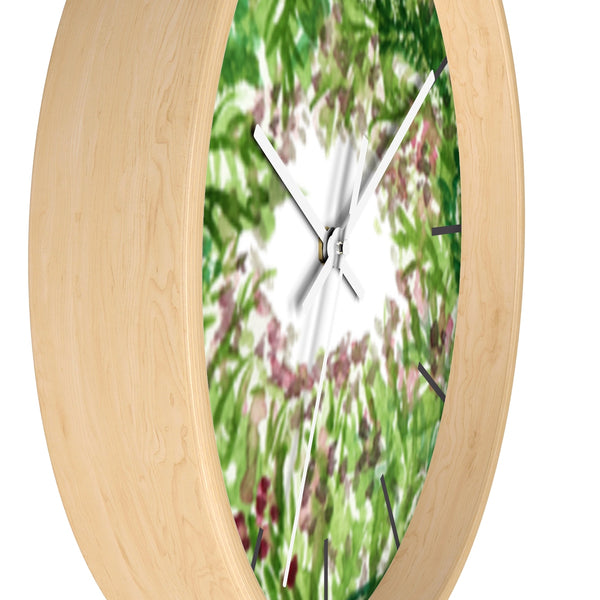 Purple French Lavender Floral Print 10 inch Diameter Wall Clock - Made in USA-Wall Clock-Heidi Kimura Art LLC
