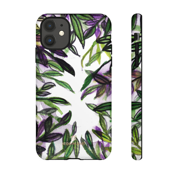 Tropical Leave Print Tough Cases, Designer Phone Case-Made in USA-Phone Case-Printify-iPhone 11-Matte-Heidi Kimura Art LLC