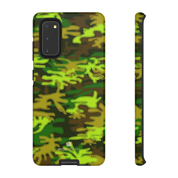 Green Camouflage Phone Case, Army Military Print Tough Designer Phone Case -Made in USA-Phone Case-Printify-Samsung Galaxy S20-Glossy-Heidi Kimura Art LLC