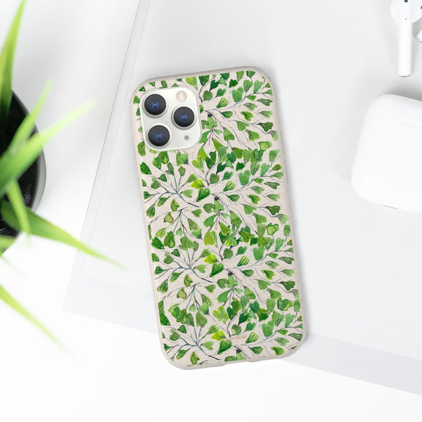 Green Clover Leaf Biodegradable Case, Eco-Friendly Compostable Slim Lightweight Phone Case-Phone Case-Printify-Heidi Kimura Art LLC