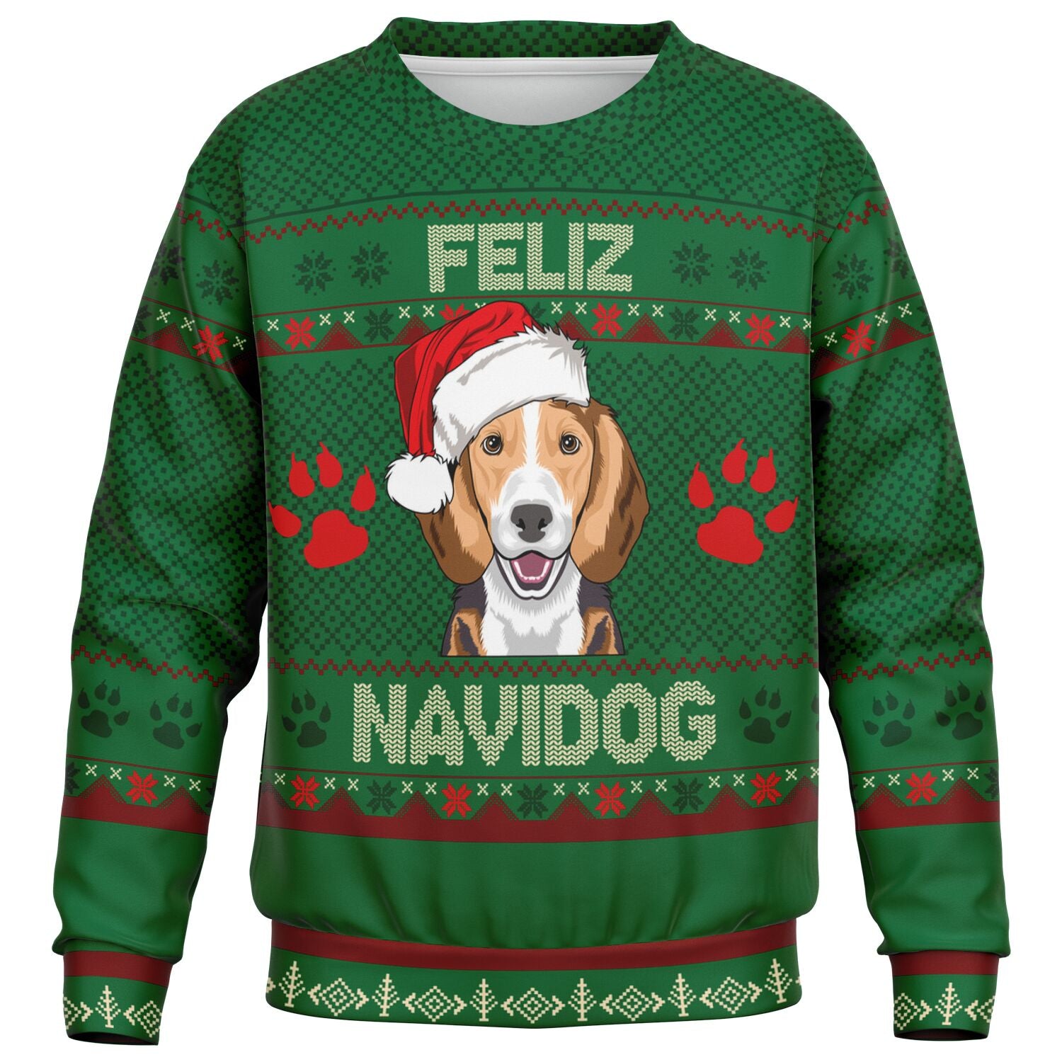 Feliz Navidog Beagle Christmas Sweatshirt, For Kids