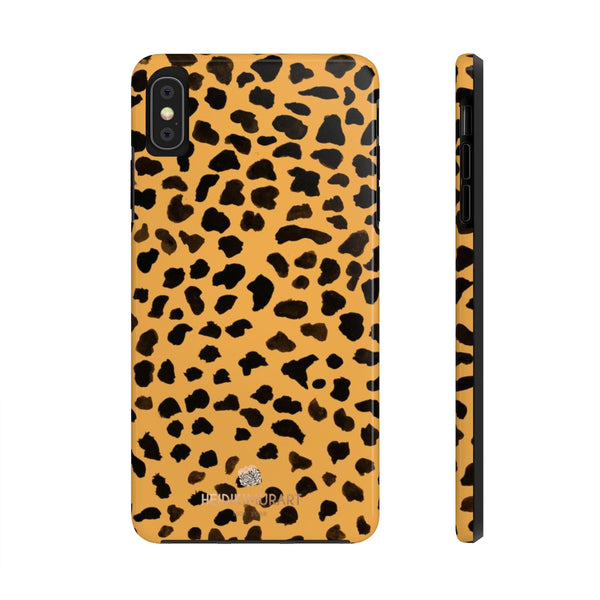 Brown Leopard Print Phone Case, Animal Print Case Mate Tough Phone Cases-Made in USA - Heidikimurart Limited 