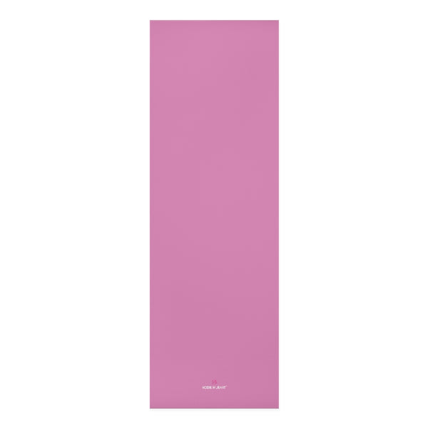 Light Pink Foam Yoga Mat, Solid Pastel Pink Color Modern Minimalist Print Best Fashion Stylish Lightweight 0.25" thick Best Designer Gym or Exercise Sports Athletic Yoga Mat Workout Equipment - Printed in USA (Size: 24″x72")