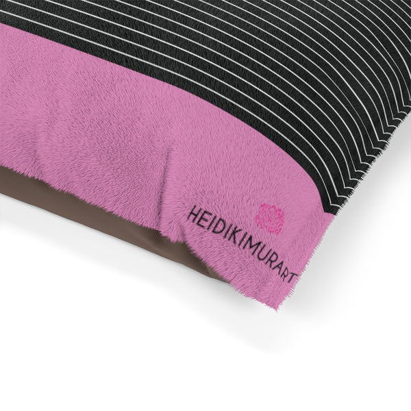 Pink Black Striped Pet Bed - Heidikimurart Limited 