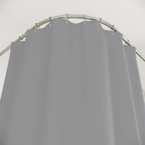 Charcoal Grey Polyester Shower Curtain