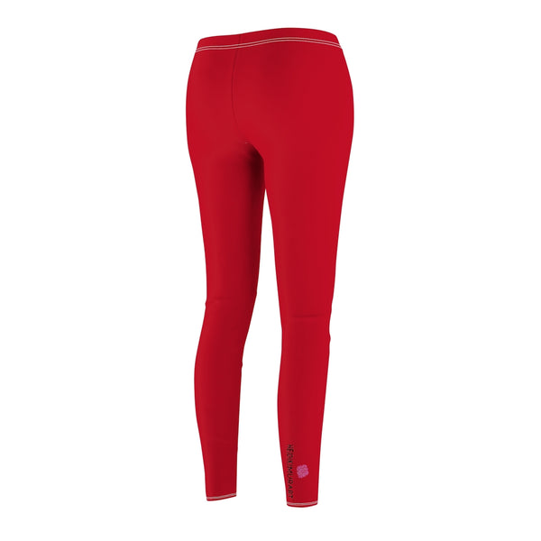 Red Color Casual Leggings