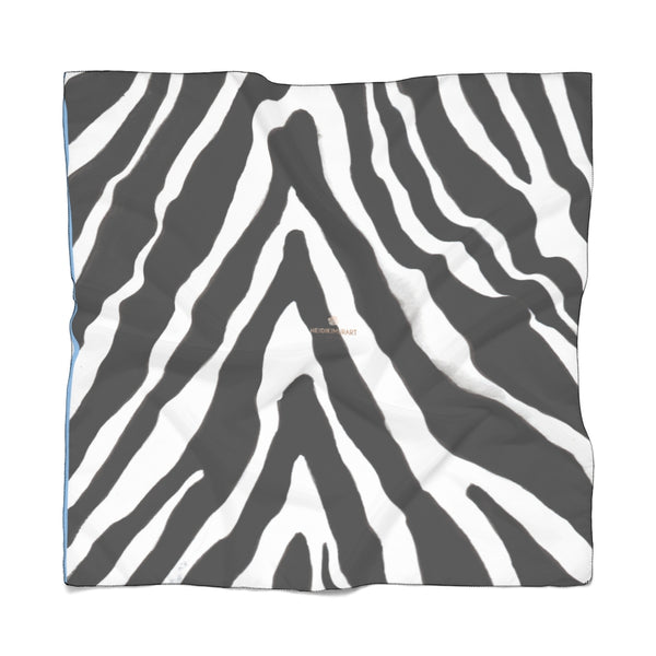 Zebra Stripe Poly Scarf, Animal print Lightweight Premium Fashion Accessories- Made in USA-Accessories-Printify-Poly Voile-50 x 50 in-Heidi Kimura Art LLC Zebra Stripe Poly Scarf, Animal Print Lightweight Delicate Sheer Poly Voile or Poly Chiffon 25"x25" or 50"x50" Luxury Designer Fashion Accessories- Made in USA, Fashion Sheer Soft Light Polyester Square Scarf
