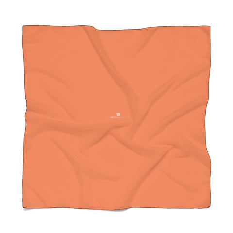 Orange Color Poly Scarf, Solid Color Lightweight Unisex Fashion Accessories- Made in USA-Accessories-Printify-Poly Voile-25 x 25 in-Heidi Kimura Art LLC Orange  Designer Poly Scarf, Classic Solid Color Print Lightweight Delicate Sheer Poly Voile or Poly Chiffon 25"x25" or 50"x50" Luxury Designer Fashion Accessories- Made in USA, Fashion Sheer Soft Light Polyester Square Scarf