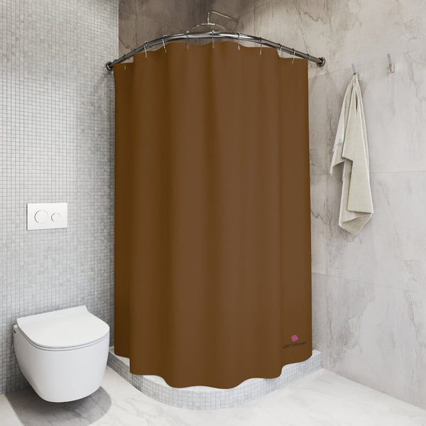 Brown Polyester Shower Curtain